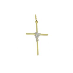 Pingente Cruz com N� em Ouro 18 Kilates � 25341